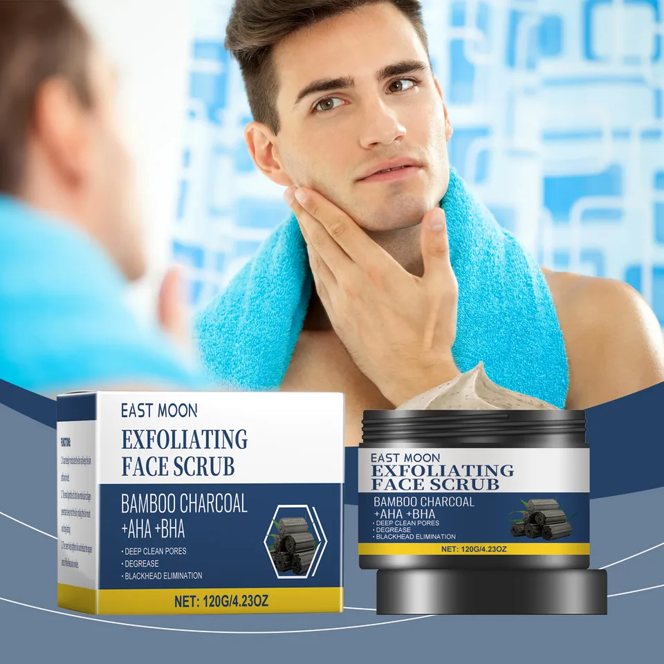 East Moon Charcoal Facial Scrub, Gentle Exfoliating Comfort Cleansing Face Moisturizing Moisturizing Scrub view 2