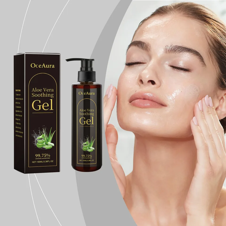 Oce Aura Aloe Vera Leaf Soothing Gel, Moisturizing Gentle And Comfortable Skin Moisturizing And Hydrating Skin Care Gel view 4