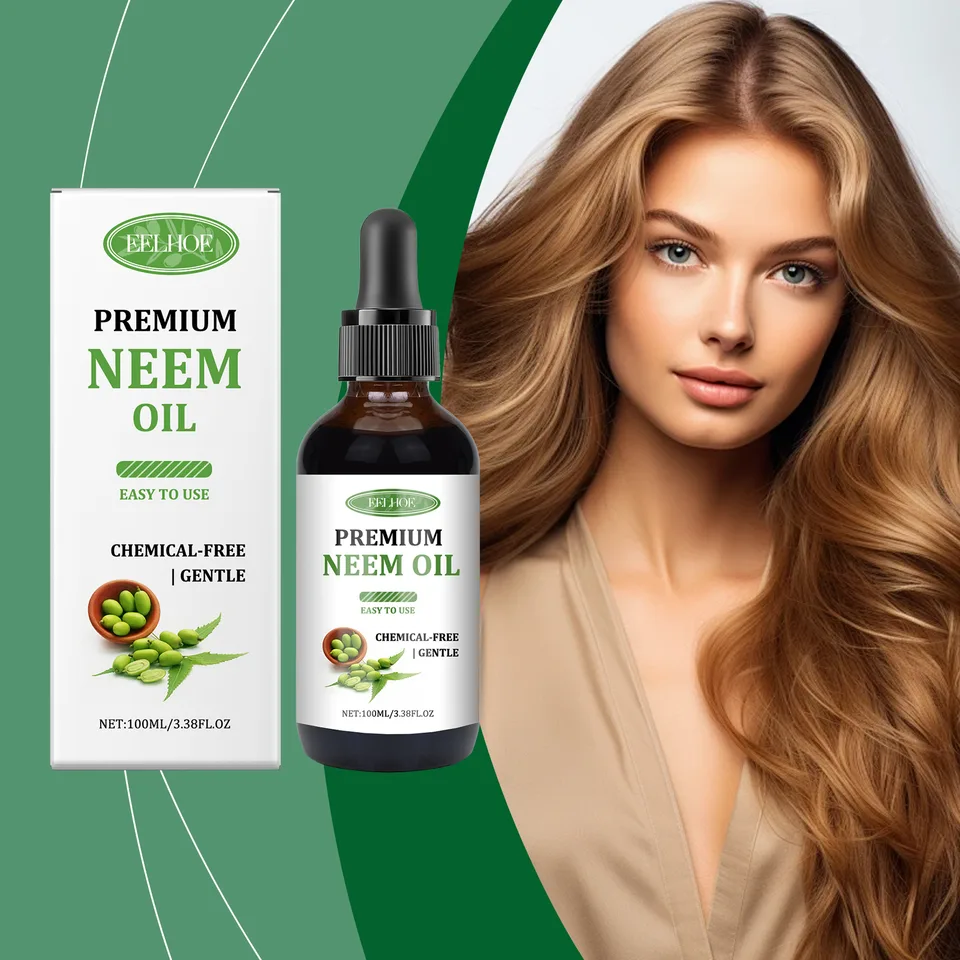 EELHOE Neem Oil Care Essential Oil, Nourishes Scalp Skin Care Neem Oil Massage Oil Nourishes Skin view 3