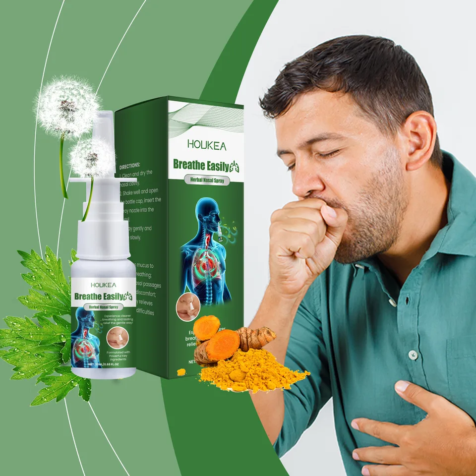 Houkea Herbal Nasal Spray, Soothing Nasal Discomfort Mild Cleansing Herbal Nasal Spray view 4