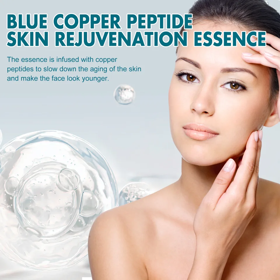 EELHOE Blue Copper Peptide Skin Rejuvenation Essence, Firming Skin Carry Bright Color Of Skin Refreshing Skin Facial Essence view 4