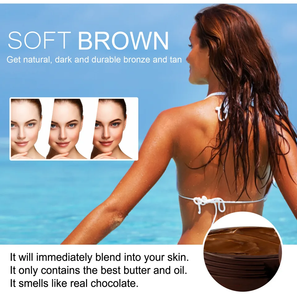 OUHOE Soft Brown, Summer Seaside Tanning Dark Tan Moisturizing Cream for Tanning Skin view 2