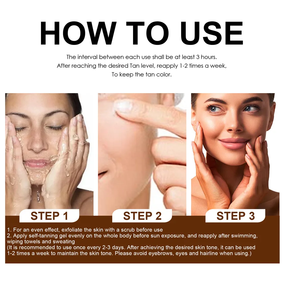 OUHOE Soft Brown, Summer Seaside Tanning Dark Tan Moisturizing Cream for Tanning Skin view 4