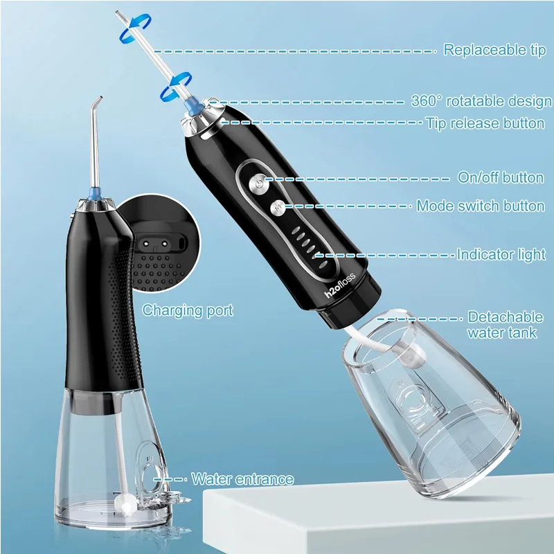 Water Dental Flosser Teeth Pick Portable Oral Irrigator With 5 Modes IPX7 view 2