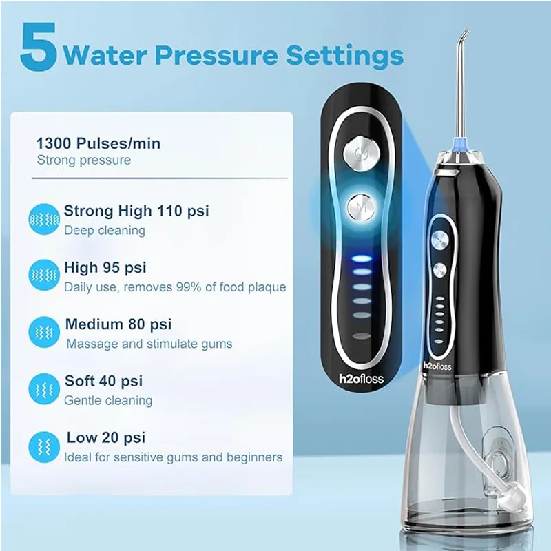 Water Dental Flosser Teeth Pick Portable Oral Irrigator With 5 Modes IPX7 view 4