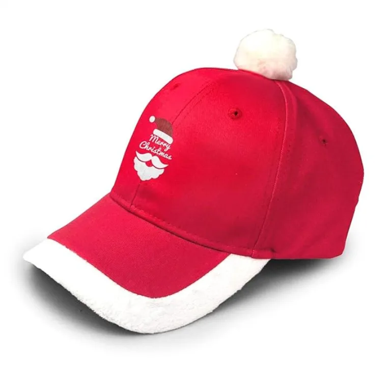 Merry Christmas Hat Unisex Vintage Adjustable Santa Baseball Cap view 3