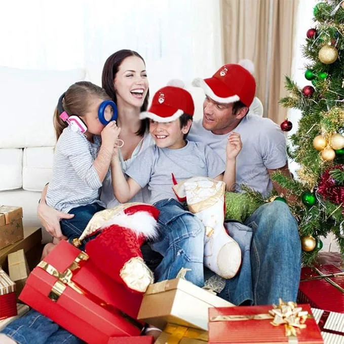 Merry Christmas Hat Unisex Vintage Adjustable Santa Baseball Cap view 2