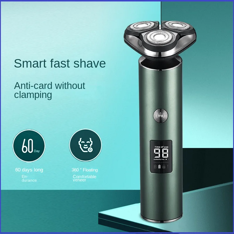 Men's Electric Shaver Triple Head Razor Travel Portable Washable