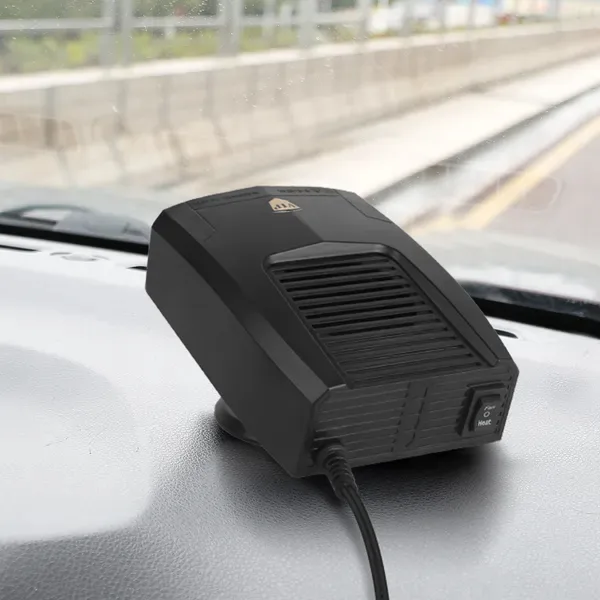 Portable Car Heater Heating Fan 2 In 1 Defroster Defogger Demister Windshield Heater Automotive Cooling Fan With Rotating Base view 4