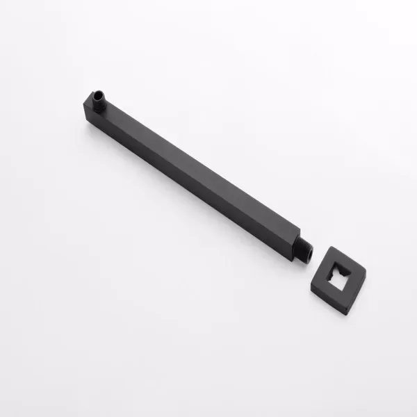 Shower Arm With Flange, 1/2 NPT Tapered Threads, Rain Shower Head Arm, Wall Mount Shower Extension Arm view 4