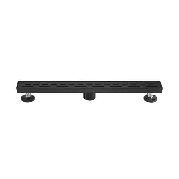 24 Inch Linear Shower Drain With Removable Brick Patterned Grate Cover, 304 Stainless Steel Shower Floor Drain With Hair Strainer And view 3