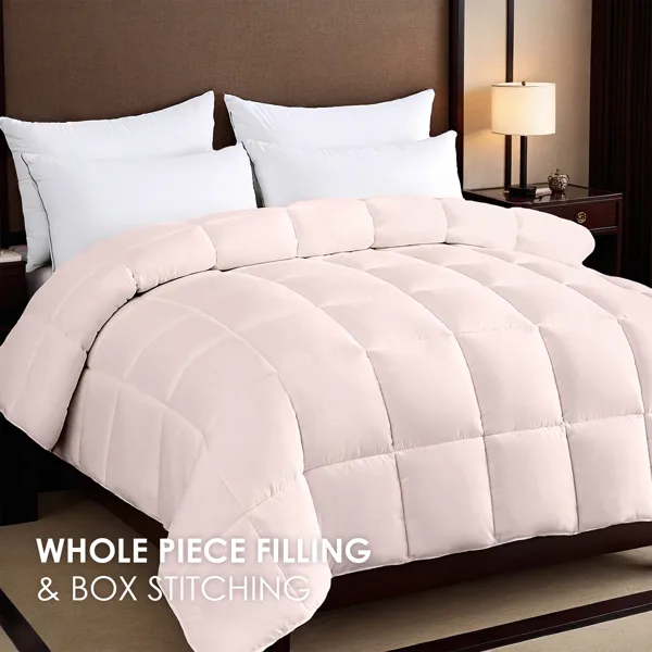 Pink Oversized Plump Thick Duvet - Enhanced Warmth With Skin-friendly Comfort. Perfect For Cozy Bedrooms And Luxury Hotels. Fits Single/double Beds. Premium Microfiber, Machine Washable. Ideal Christm view 3
