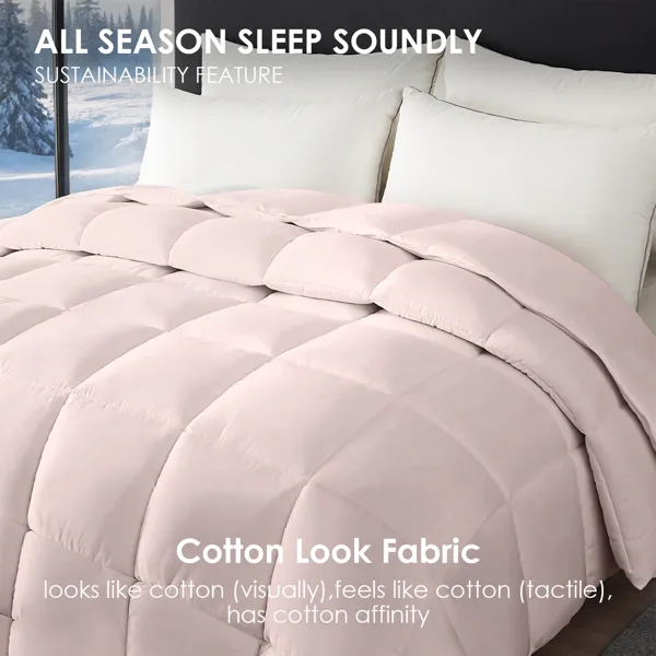 Pink Extra Large Plump Thick Duvet - Enhanced Warmth & Skin-friendly Comfort. Fits Single/double Beds. Luxury Hotel-grade Insert For Bedroom Use. Perfect Christmas Gift Replacement. view 2