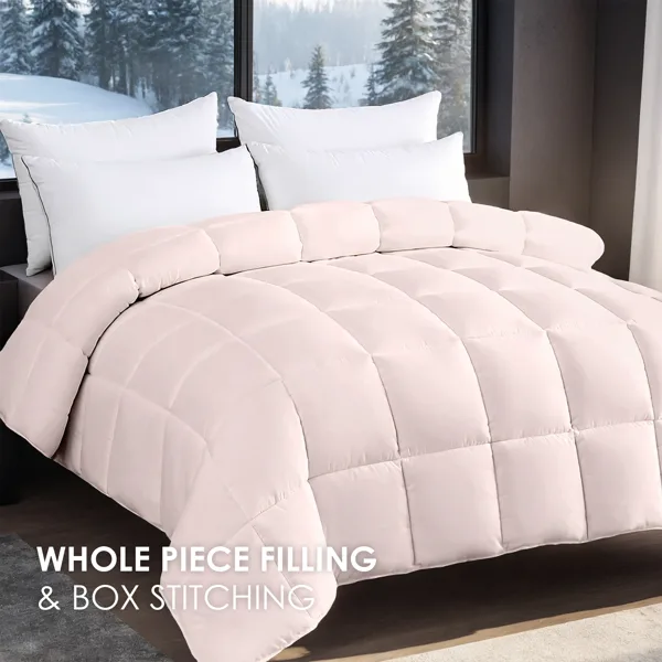 Pink Extra Large Plump Thick Duvet - Enhanced Warmth & Skin-friendly Comfort. Fits Single/double Beds. Luxury Hotel-grade Insert For Bedroom Use. Perfect Christmas Gift Replacement. view 4
