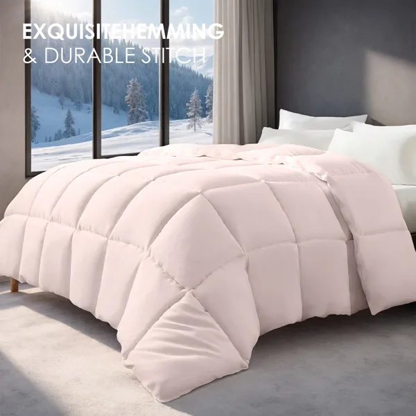 Pink Extra Large Plump Thick Duvet - Enhanced Warmth & Skin-friendly Comfort. Fits Single/double Beds. Luxury Hotel-grade Insert For Bedroom Use. Perfect Christmas Gift Replacement. view 3