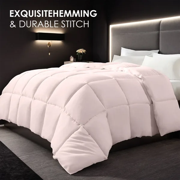 Oversized Plump Thick Duvet - Pink Enhanced Warmth With Skin-friendly Comfort. Perfect For Cozy Bedrooms & Luxury Hotels. Machine Washable. Ideal Christmas Gift. view 3