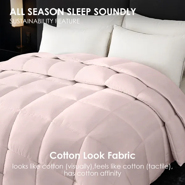 Oversized Plump Thick Duvet - Pink Enhanced Warmth With Skin-friendly Comfort. Perfect For Cozy Bedrooms & Luxury Hotels. Machine Washable. Ideal Christmas Gift. view 2
