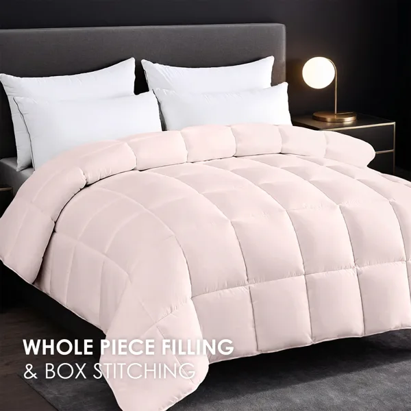 Oversized Plump Thick Duvet - Pink Enhanced Warmth With Skin-friendly Comfort. Perfect For Cozy Bedrooms & Luxury Hotels. Machine Washable. Ideal Christmas Gift. view 4