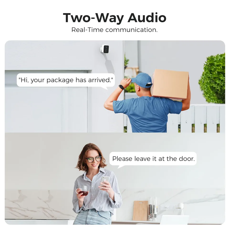 LNDU CL01 4K Wireless Security Camera 143 Degree Wide Angle Infrared Night Vision Human Body Sensing  Dual Identification Detection view 3