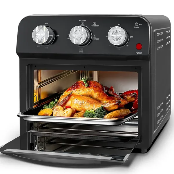 12-Liter Air Fryer With Advanced Multi-Function Cooking – Grill, Air Fry, Defrost, Bake, Presets For French Fries, Pizza, Chicken, Fish, And view 2