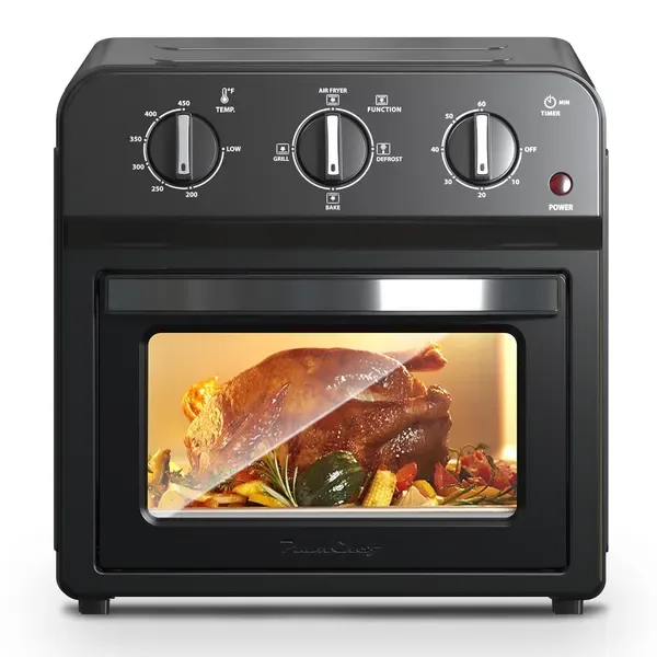 Family Size Air Fryer Toaster Oven Combo,13QT,360° Hot Air Circulation For Healthy Oil-Free Cooking, Multifunctional Convection Contertop Oven, Adjustable Time & Temp Control