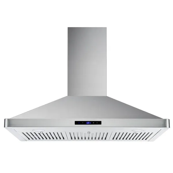 30/36 Inch Range Hood 700CFM Wall Mount Stainless Steel Touch Control 3-speed Stove Vent