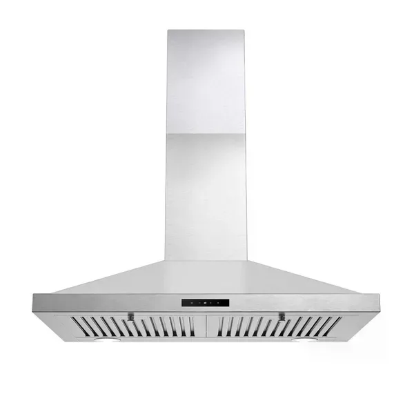 Range Hood 30 Inch, Vent Hoods 30 Inch Stainless Steel, 450 CFM Ductless/Ducted Convertible Kitchen Hood With LED Light Baffle Filters, 3 Speed Exhaust Fan,Touch Control