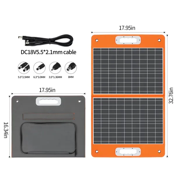200W Peak Power Station, Flashfish CPAP Battery 166 Wh 45000m Ah Backup Power Pack With 60W 18V Portable Solar Panel, FLASHFISH Foldable view 5