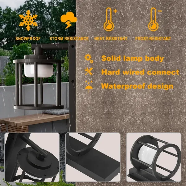 Inowel Wall Sconce Replaceable GX53 LED Bulb Porch Light Modern Waterproof Wall Lamps IP44 Waterproof Outdoor Garden Light 36309 view 2