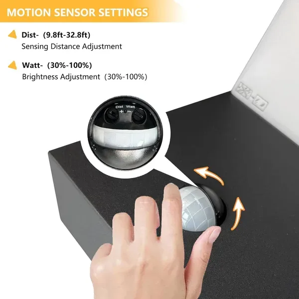 Inowel Wall Light Outdoor LED Wall Mount Lamp Wall Sconce With Motion Sensor Lantern Fixture 19231 view 2