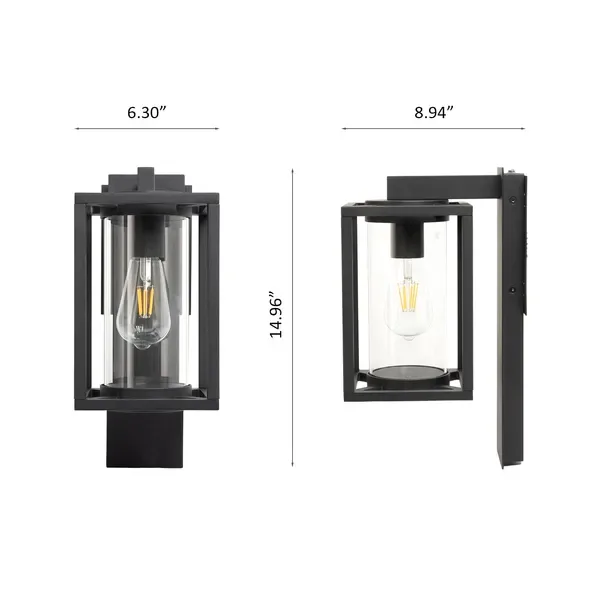 Outdoor Wall Light With Motion Sensor,Dusk To Dawn Pure Aluminum Wall Mount Lamp view 3