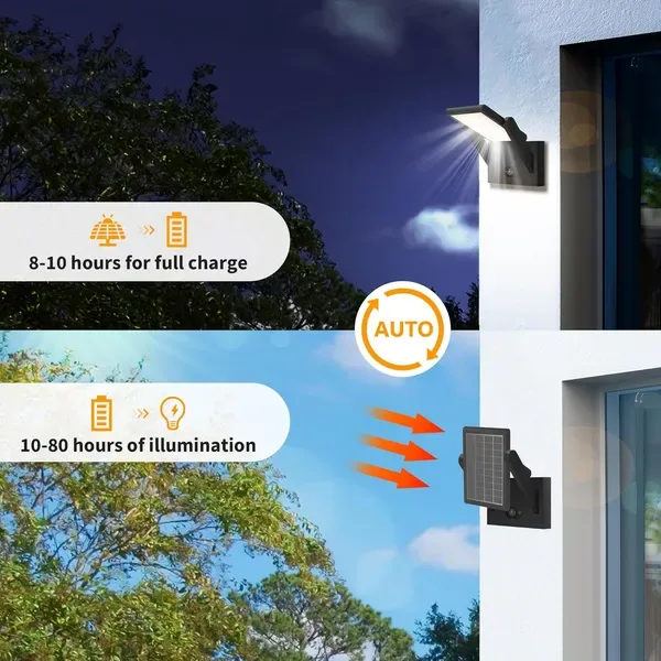 Inowel Solar Wall Lights Outdoor Motion Sensor Wall Sconce Dimmable Porch Lights 11611HB view 4