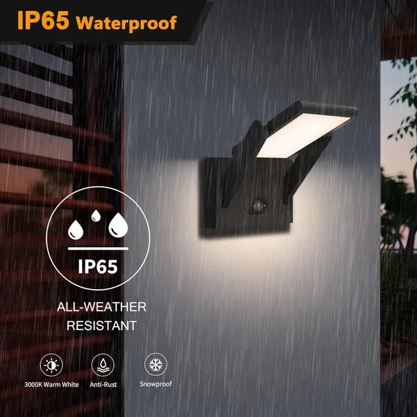 Inowel Solar Wall Lights Outdoor Motion Sensor Wall Sconce Dimmable Porch Lights 11611HB view 3