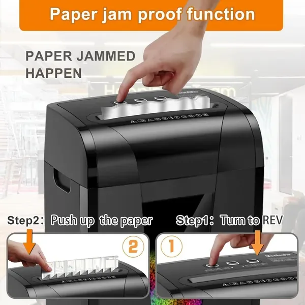 Woolsche Paper Shredder, 18-Sheet Cross Cut With 18 Liters Pull Out Bin, P-4 Security Level, Shred Paper And Credit Card, Durable&Fast With view 3