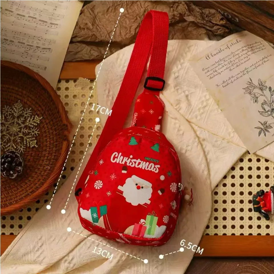 Christmas Santa Handheld Gift Bag - Festive Waterproof Gift Wrap For Holiday Presents, Perfect For Christmas Eve Apple Gift Boxes & Small view 2