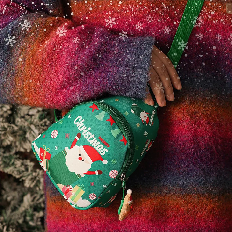 Christmas Santa Handheld Gift Bag - Festive Waterproof Gift Wrap For Holiday Presents, Perfect For Christmas Eve Apple Gift Boxes & Small view 5