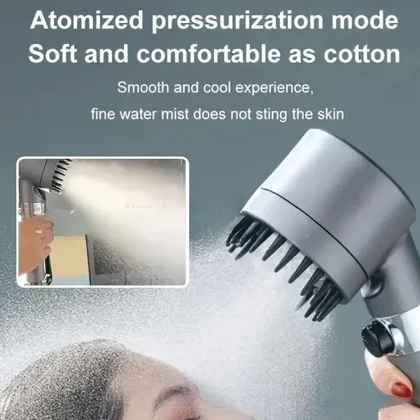 On Shower Drops Head Filtered Showerhead, Turbo Showerhead, Shower Head With Filter, Filtered Shower Head With Handheld, Turbo Showerhead view 2