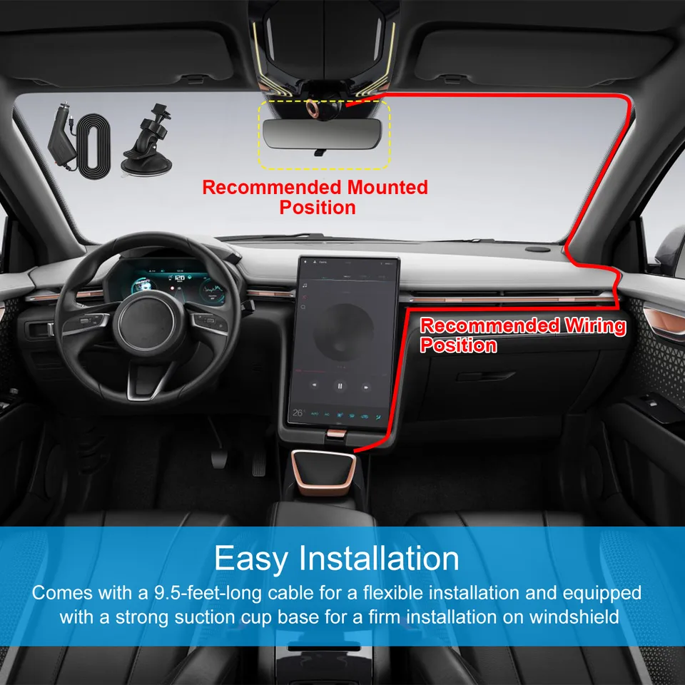 1080P Car DVR Camera Dash Cam Camcorder 90 Degree Angle Loop Recording Night Vison view 4