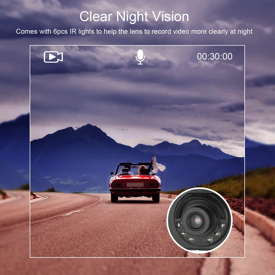 1080P Car DVR Camera Dash Cam Camcorder 90 Degree Angle Loop Recording Night Vison view 11