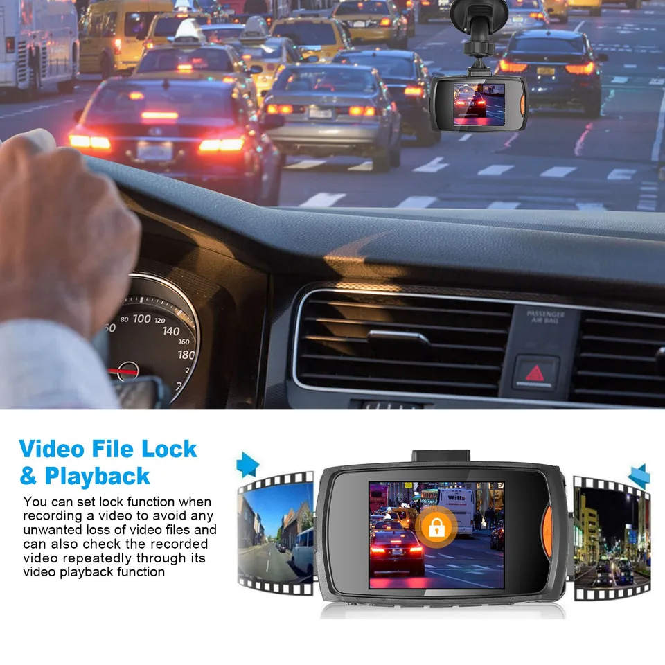 1080P Car DVR Camera Dash Cam Camcorder 90 Degree Angle Loop Recording Night Vison view 8