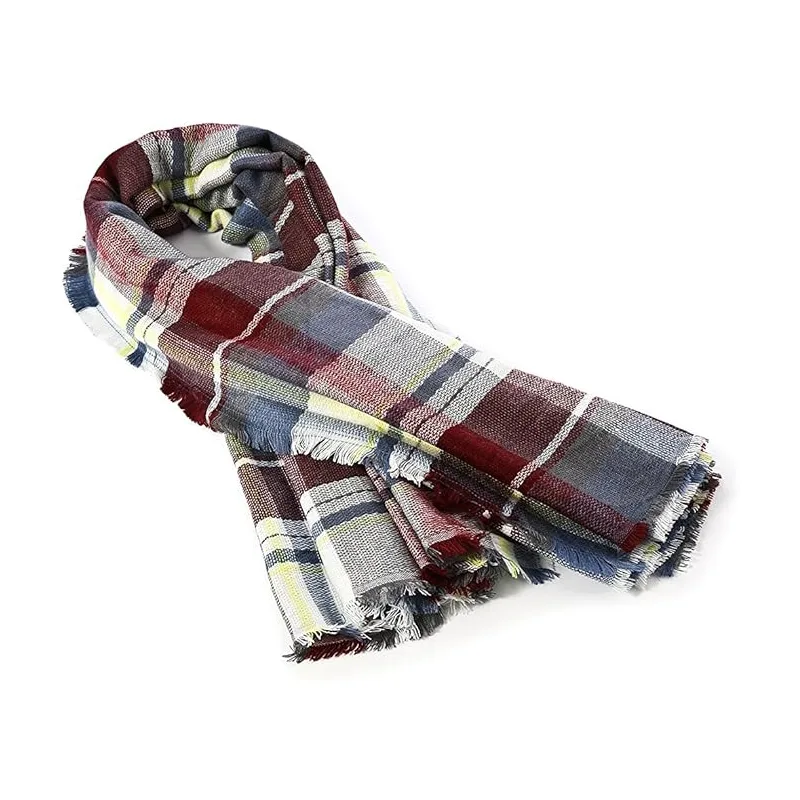 59 X 59in Women Scarf Plaid Tassel Soft Warm Blanket Scarves Womens Shawl Wraps view 3