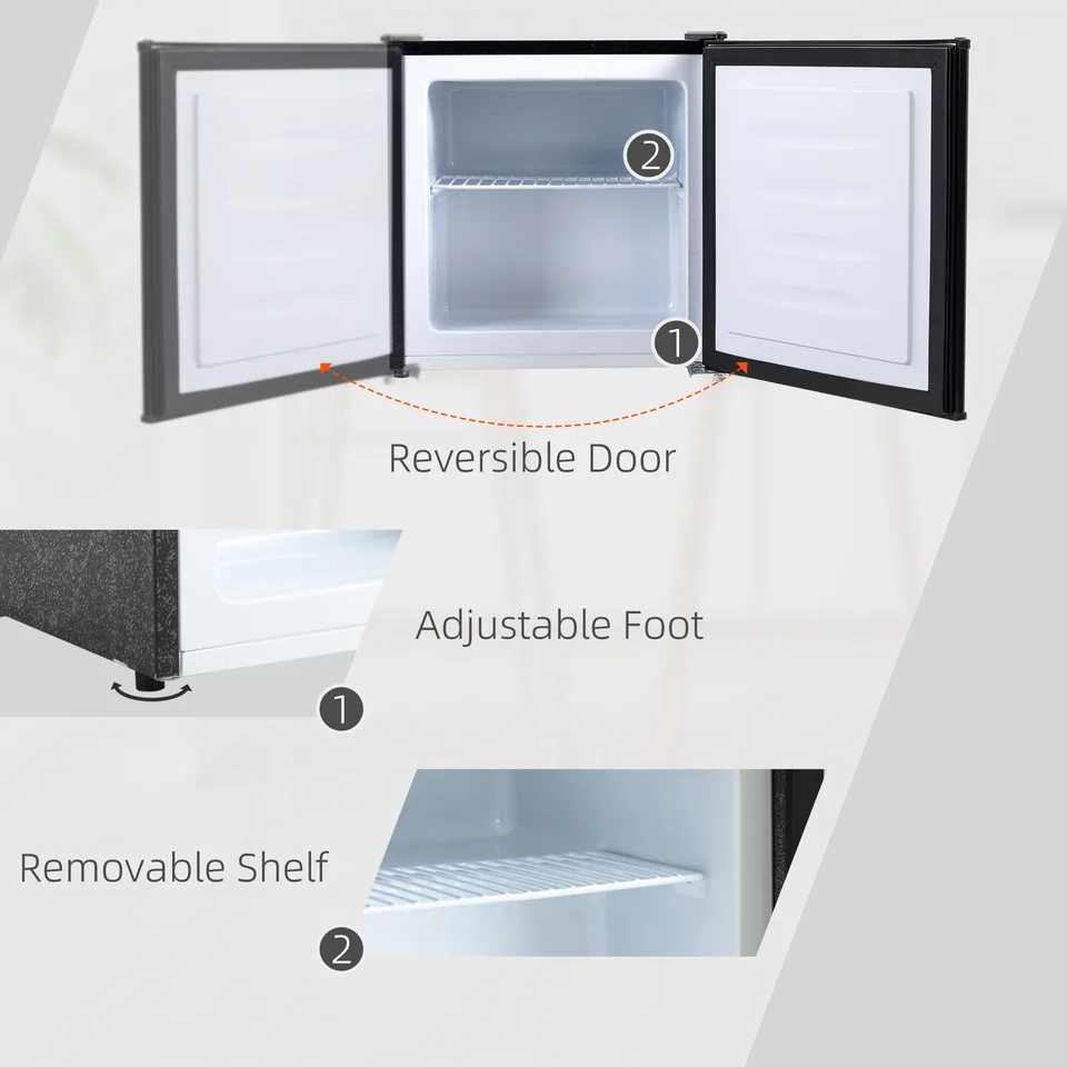 Mini Freezer Countertop, 1.1 Cu.Ft Compact Upright Freezer with Removable Shelves, Reversible Door for Home, Dorm, Apartment and Office view 3
