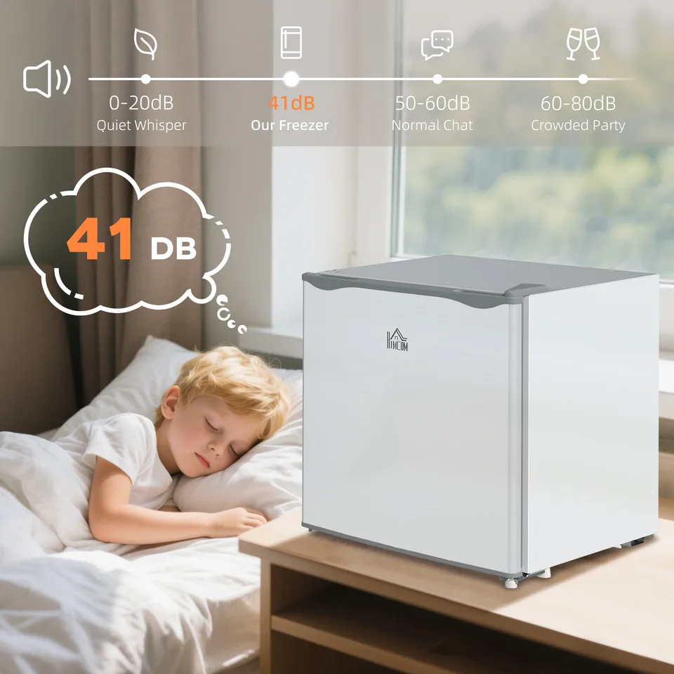1.1 Cu.Ft Countertop Mini Freezer, Compact Upright Freezer with Removable Shelves, Gray view 3