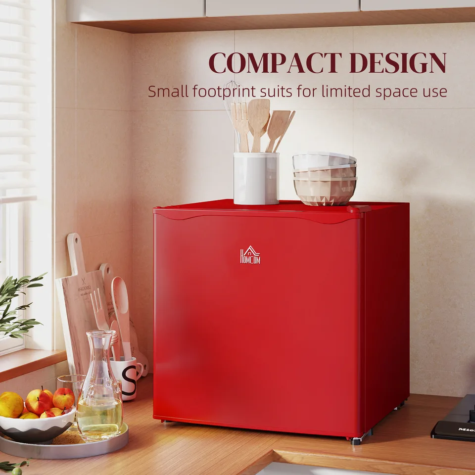 1.1 Cu.Ft Countertop Mini Freezer, Compact Upright Freezer with Removable Shelves, Red view 3