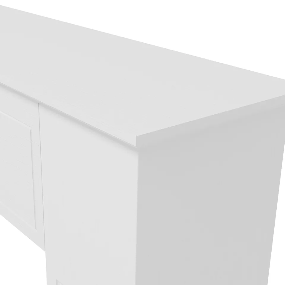 Freestanding Fireplace Surround, Modern Fireplace Mantel with Leg for Electric Fireplaces, 44.7" W x 40" H, White view 3