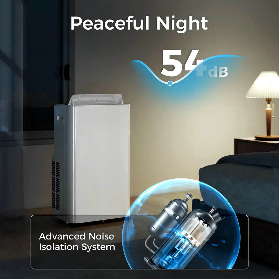 12000 BTU Portable Air Conditioner with Remote Control, Free Standing AC Unit with Built-in Cool, Dehumidifier, Fan Modes for Room Up to 550 Sq.Ft., 24 Hour Timer, Window Installation Kit view 2