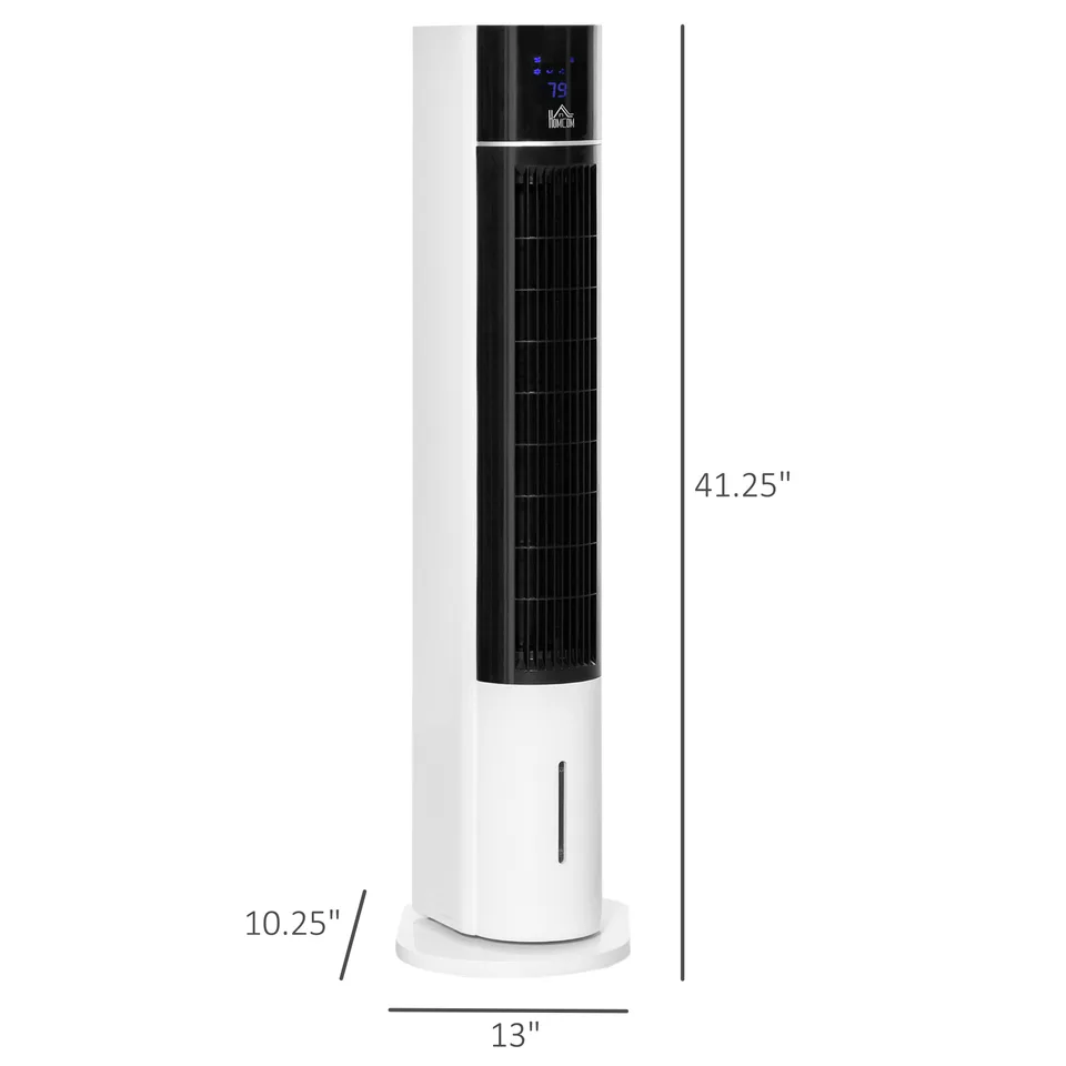 42" 3-In-1 Air Cooler, 52° Oscillating Portable Swamp Cooler with Humidifier, 3 Modes, 3 Speeds, 12H Time, White view 4