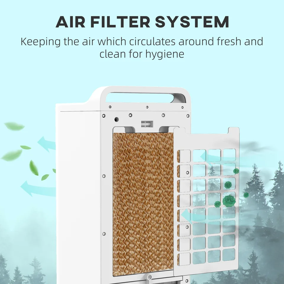 Room Air Cooler with Ice Packs, Ice Cooling Fan Water Humidifier Unit with Remote, Timer, Oscillating view 3