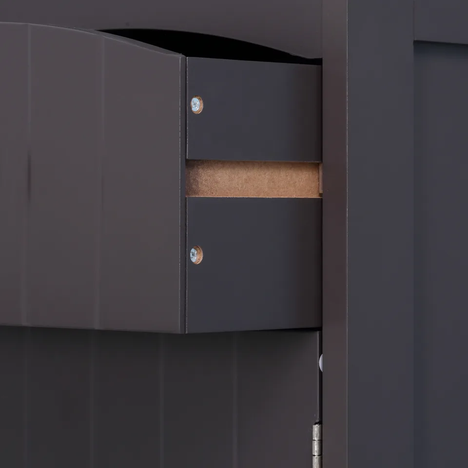Bathroom Storage Cabinet, Free Standing Bathroom Storage Unit, Tall Linen Tower with 3-Tier Shelves and Drawer, Brown view 3