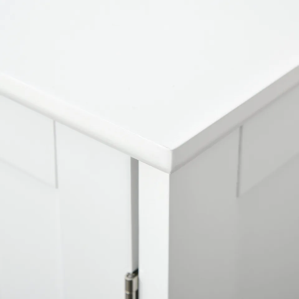 Bathroom Vanities, Bathroom Sink Cabinets with U-Shape Cut-Out and Adjustable Internal Shelf, White view 2